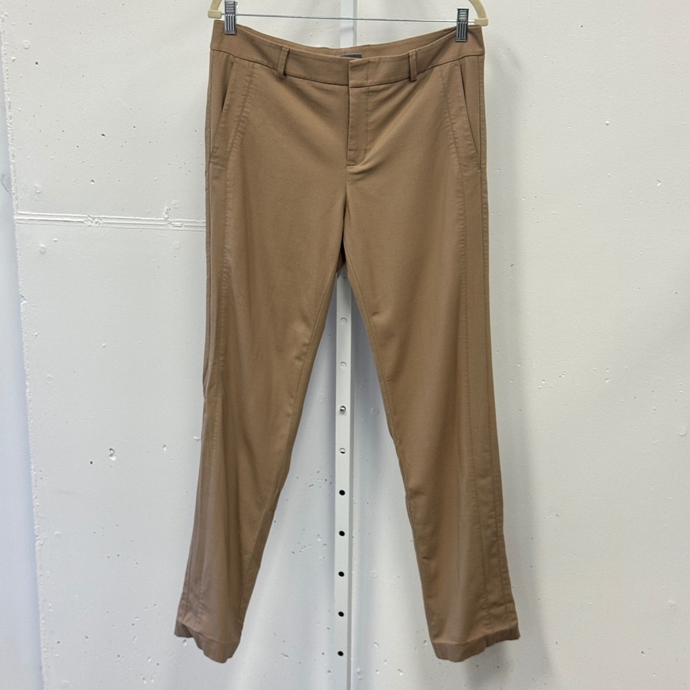 Vince Women's Wool Blend Slim Leg Trousers Pants Size 10 V1229-20712 Camel Tan‎
